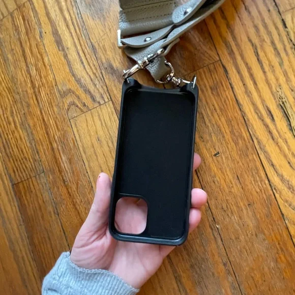 Bandolier Billie - PHONE CASE & ALL LEATHER STRAP - Greige/Silver - Picture 8 of 10